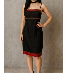 Vintage Sue Wong Babydoll Dress Size Large Made in USA Polynesian Oriental FLAW